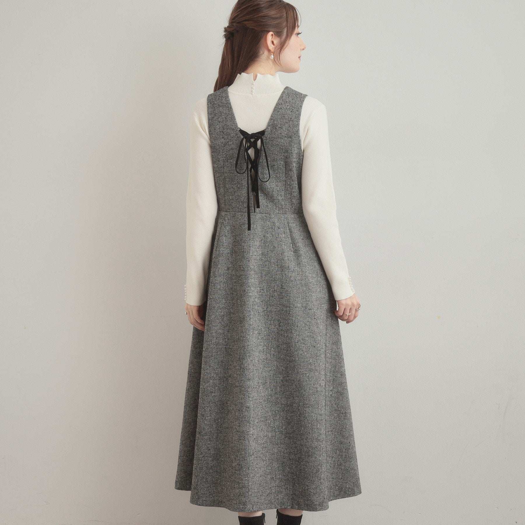 クチュール ブローチ Couture Brooch ラメツイードジャンパースカート （ブラック(019)） ブラック(019)