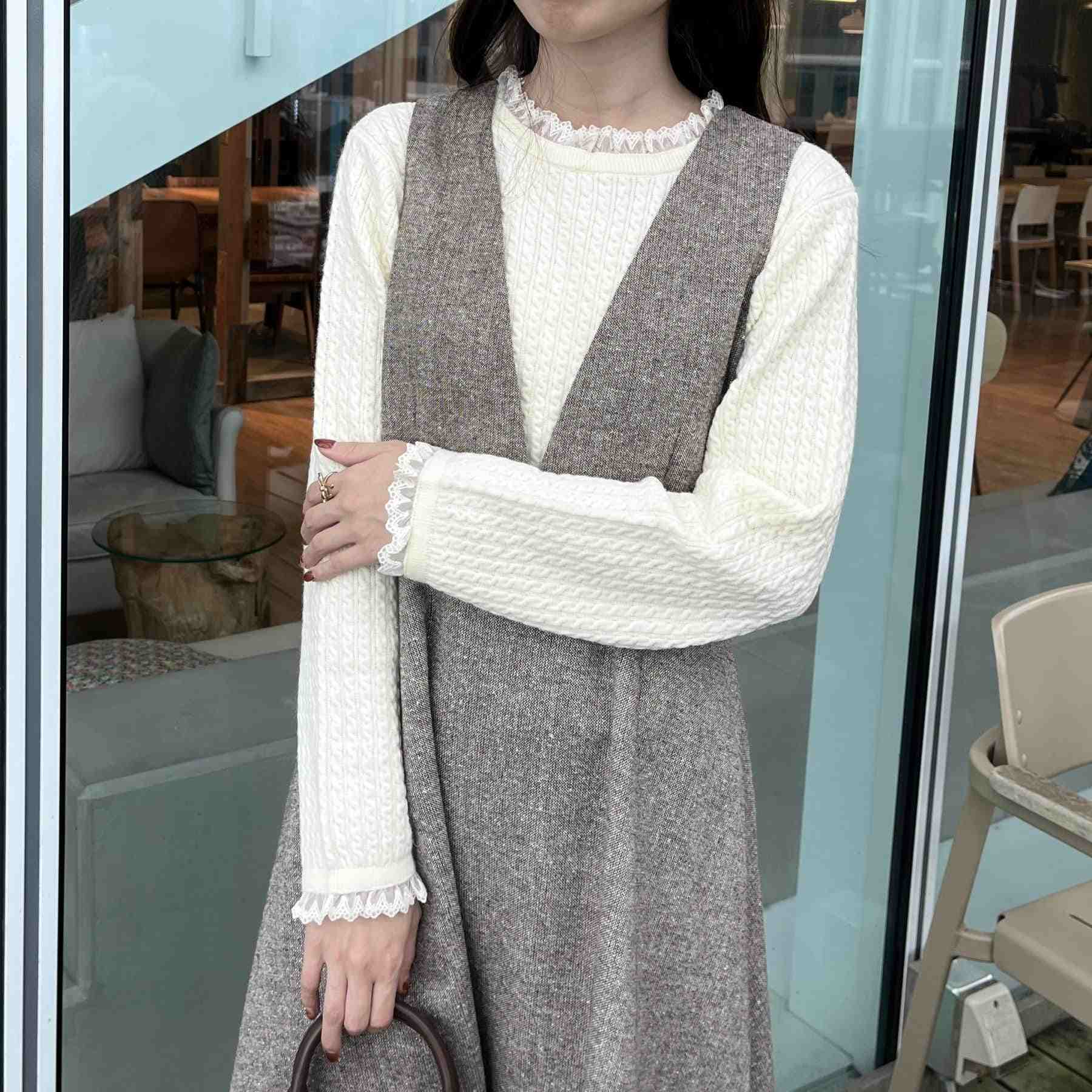 クチュール ブローチ Couture Brooch ラメツイードジャンパースカート （ブラック(019)） ブラック(019)