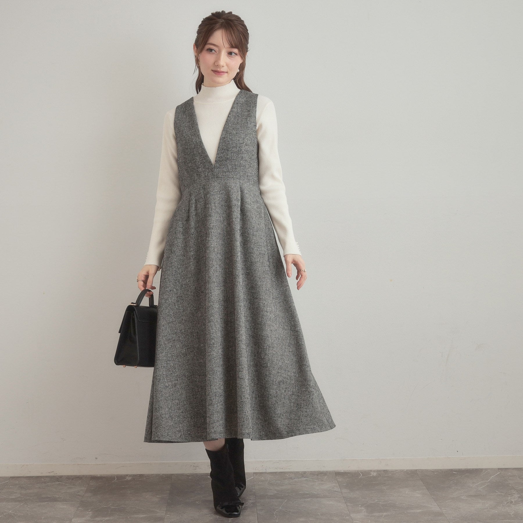 クチュール ブローチ Couture Brooch ラメツイードジャンパースカート （ブラウン(044)） ブラウン(044)