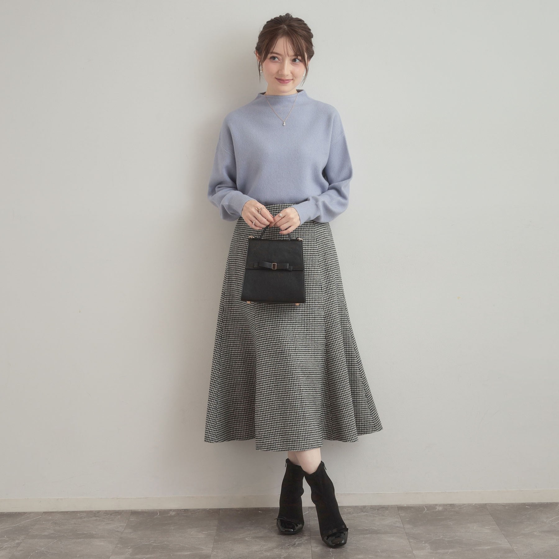 クチュール ブローチ Couture Brooch ラメ千鳥マーメイドフレアスカート （モカブラウン(242)） モカブラウン(242)