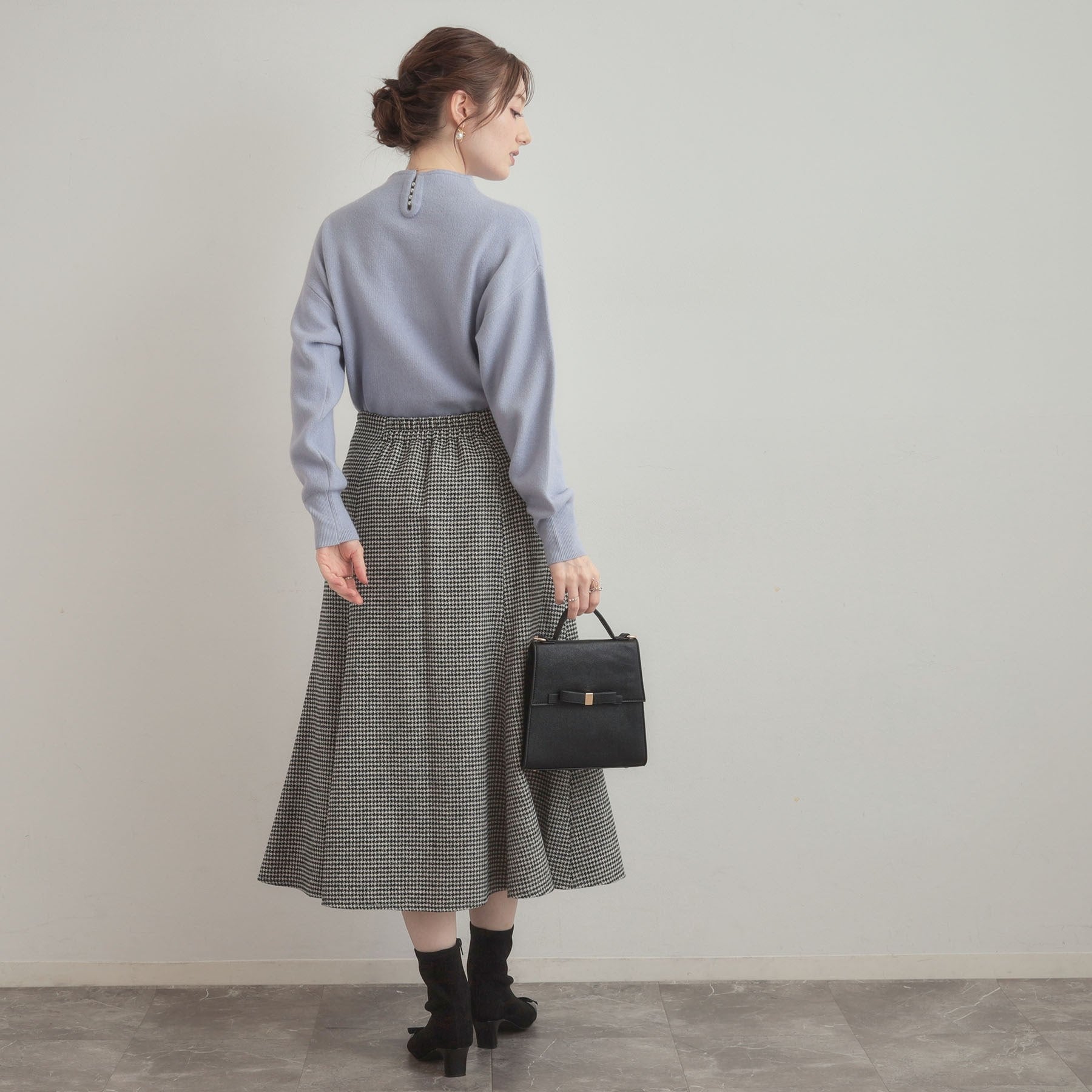 クチュール ブローチ Couture Brooch ラメ千鳥マーメイドフレアスカート （モカブラウン(242)） モカブラウン(242)