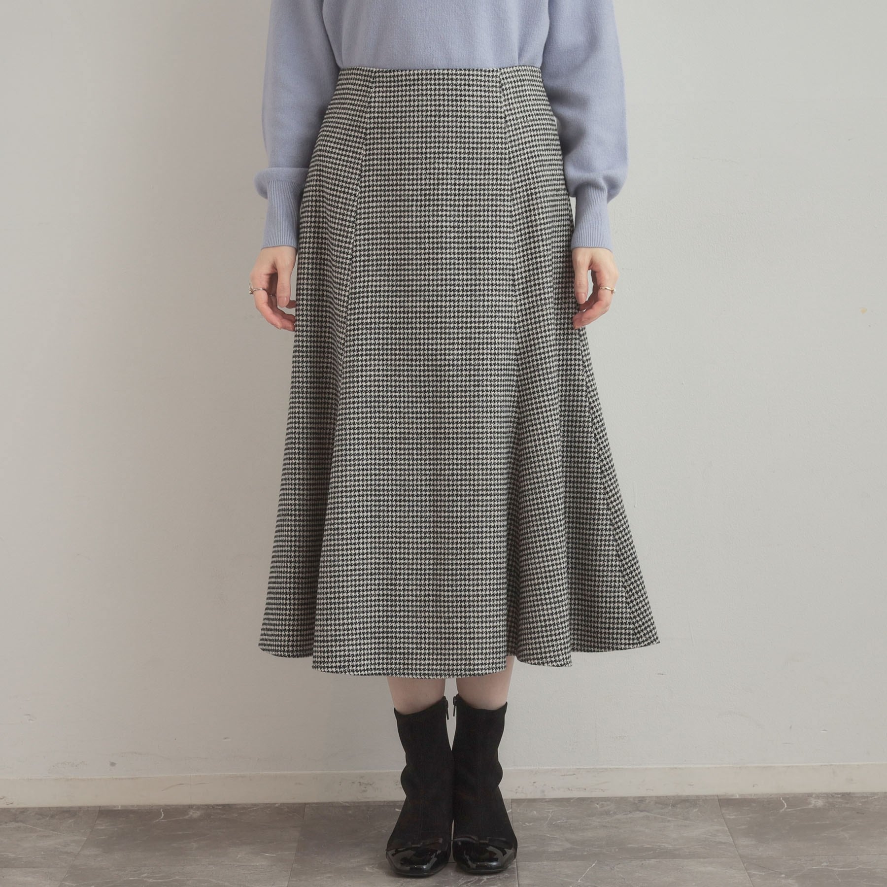 クチュール ブローチ Couture Brooch ラメ千鳥マーメイドフレアスカート （モカブラウン(242)） モカブラウン(242)