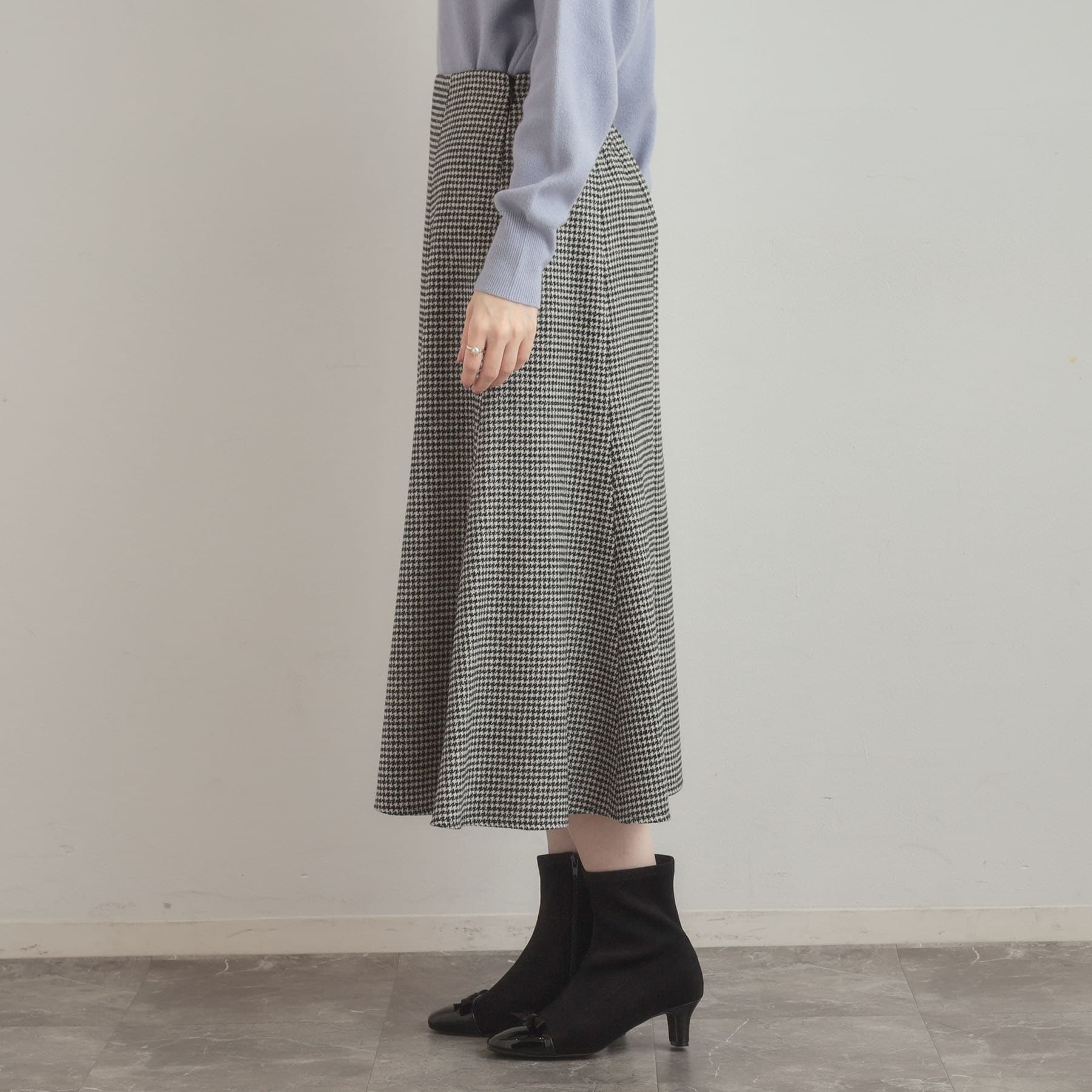 クチュール ブローチ Couture Brooch ラメ千鳥マーメイドフレアスカート （モカブラウン(242)） モカブラウン(242)