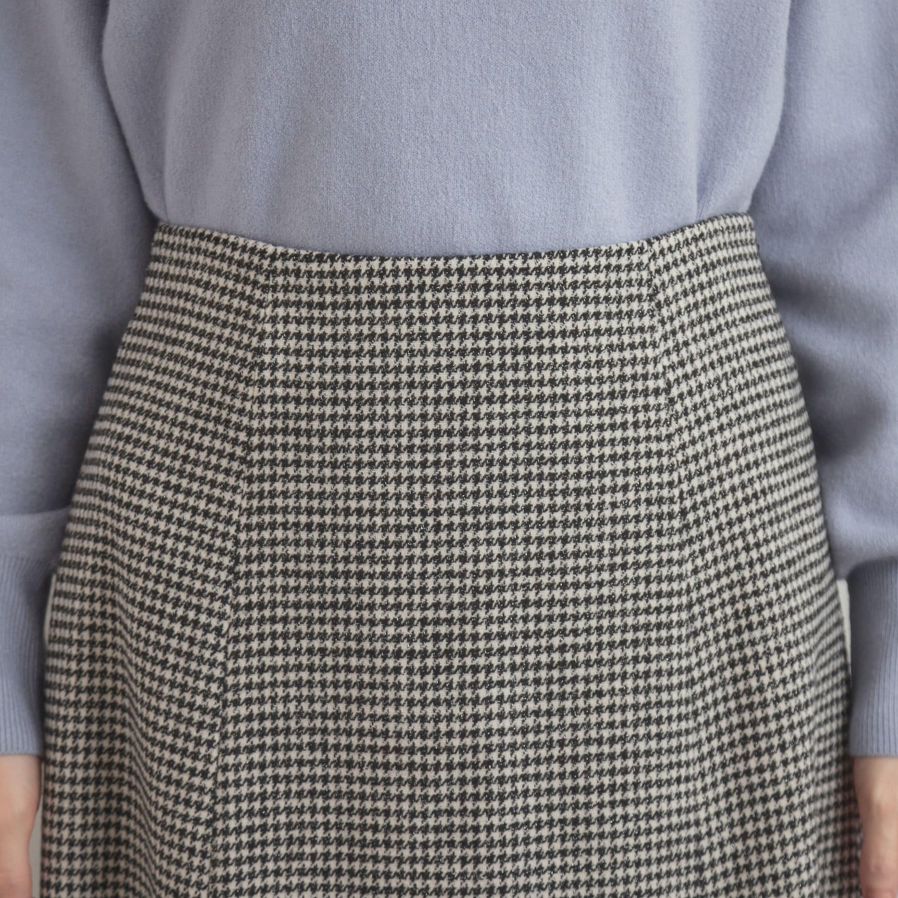 クチュール ブローチ Couture Brooch ラメ千鳥マーメイドフレアスカート （モカブラウン(242)） モカブラウン(242)