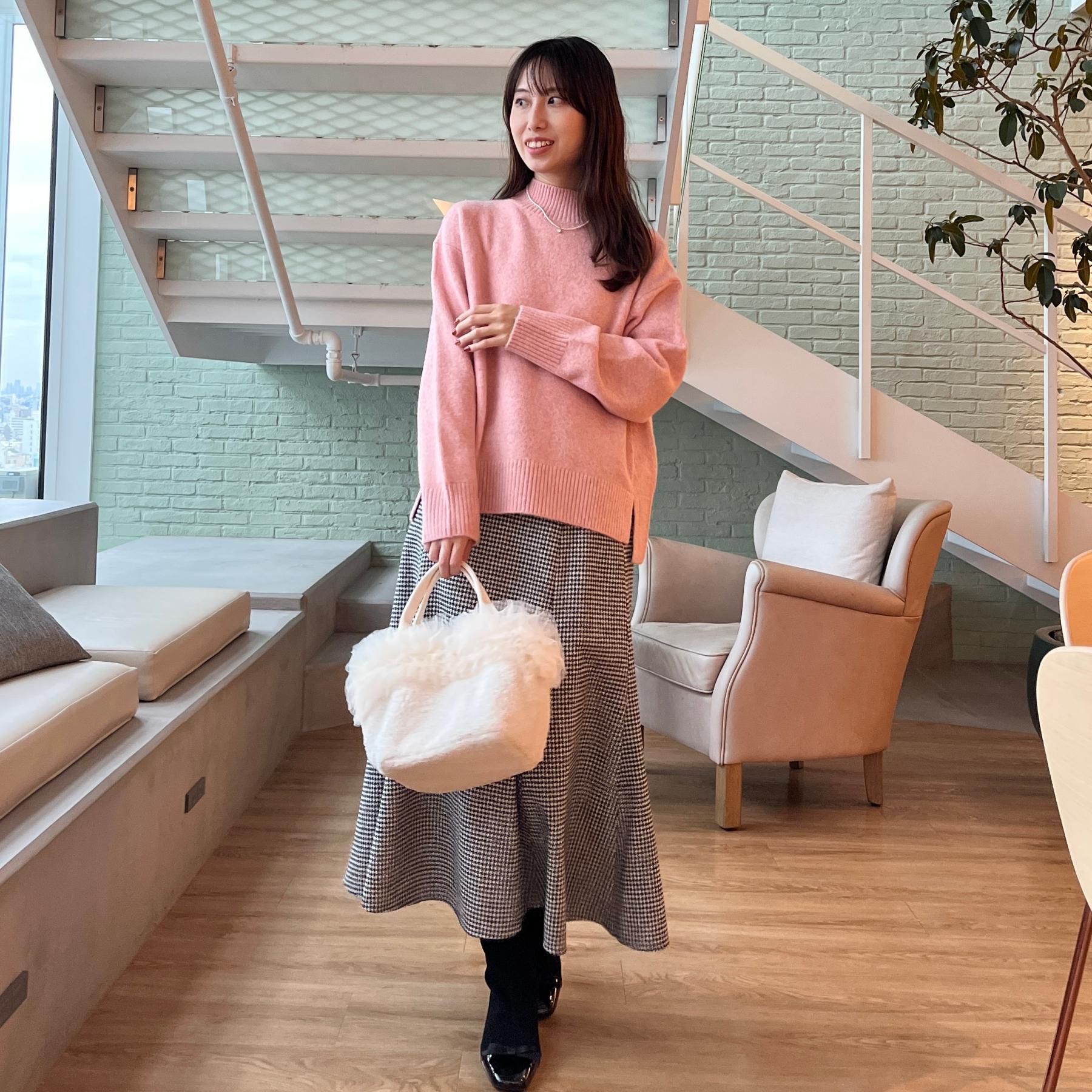 クチュール ブローチ Couture Brooch ラメ千鳥マーメイドフレアスカート （モカブラウン(242)） モカブラウン(242)