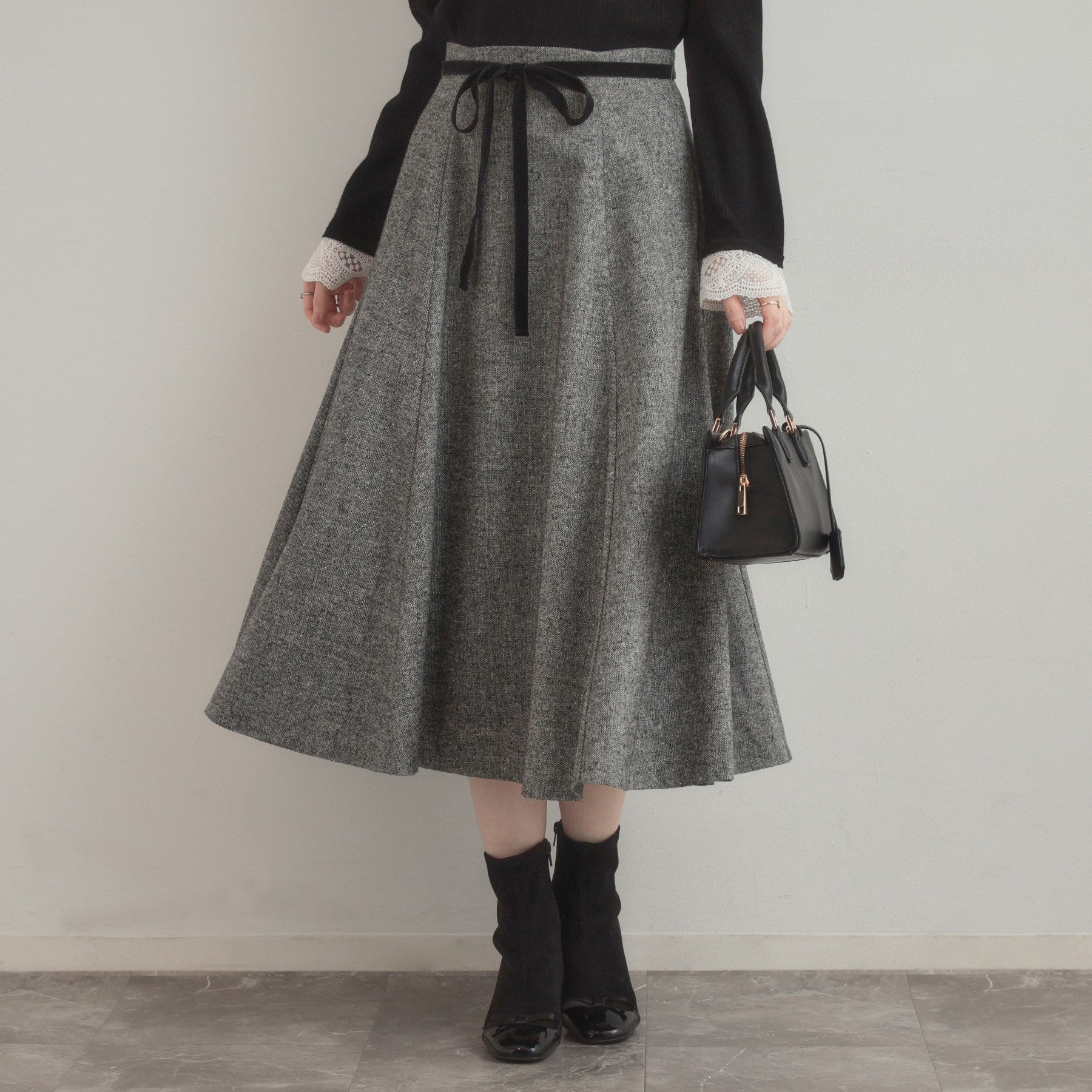 クチュール ブローチ Couture Brooch ラメツイードフレアスカート （ブラウン(044)） ブラウン(044)