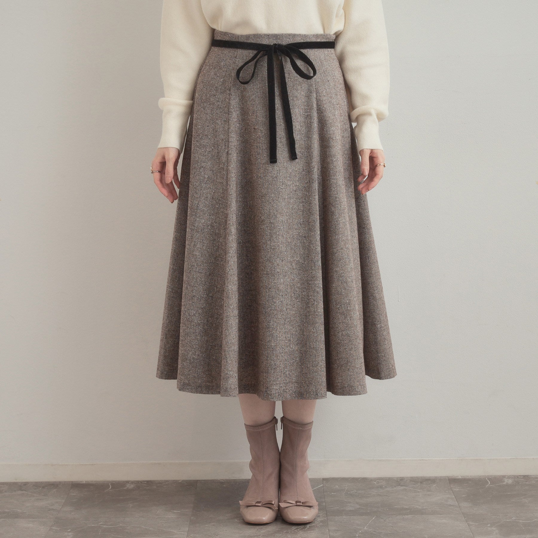 クチュール ブローチ Couture Brooch ラメツイードフレアスカート （ブラウン(044)） ブラウン(044)