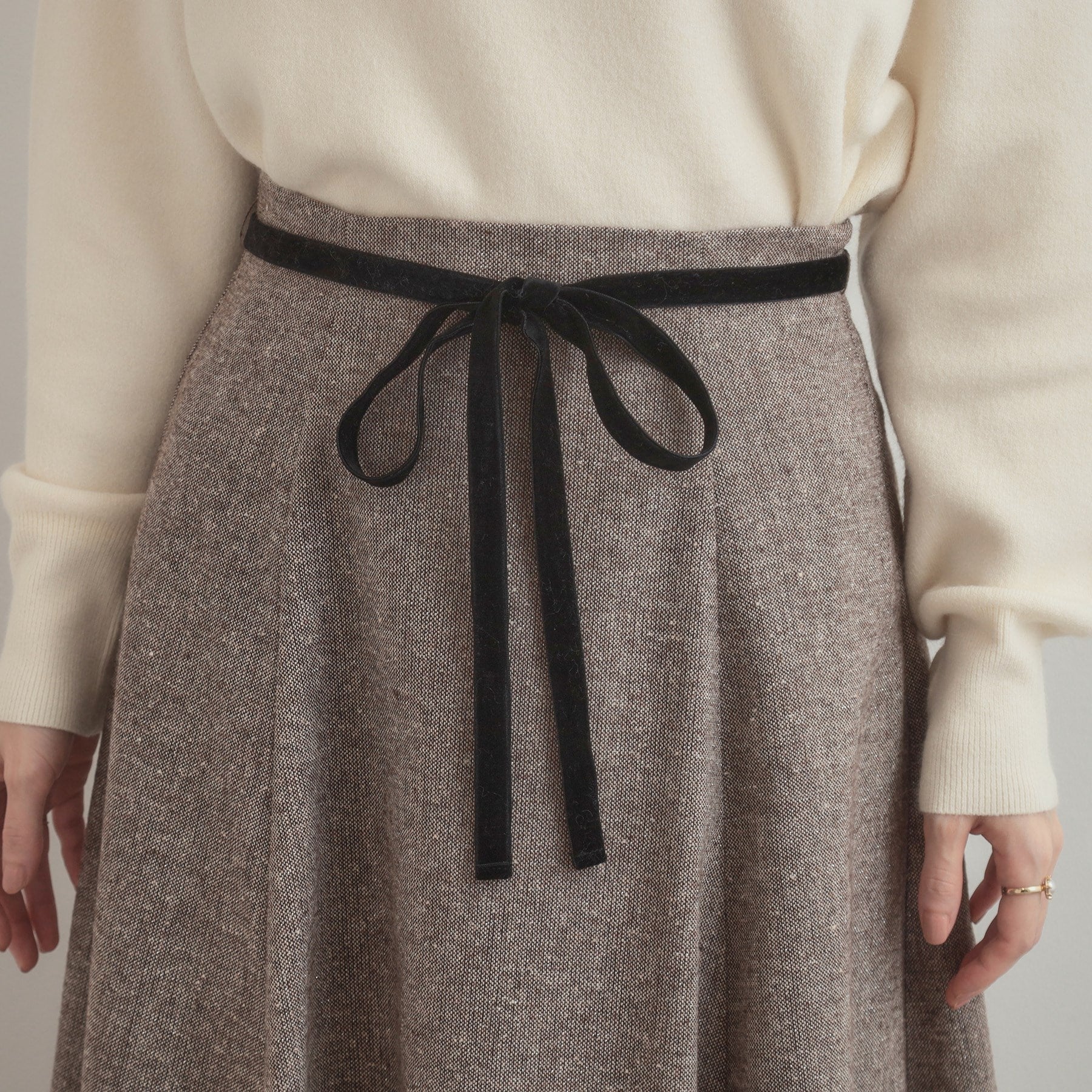 クチュール ブローチ Couture Brooch ラメツイードフレアスカート （ブラウン(044)） ブラウン(044)