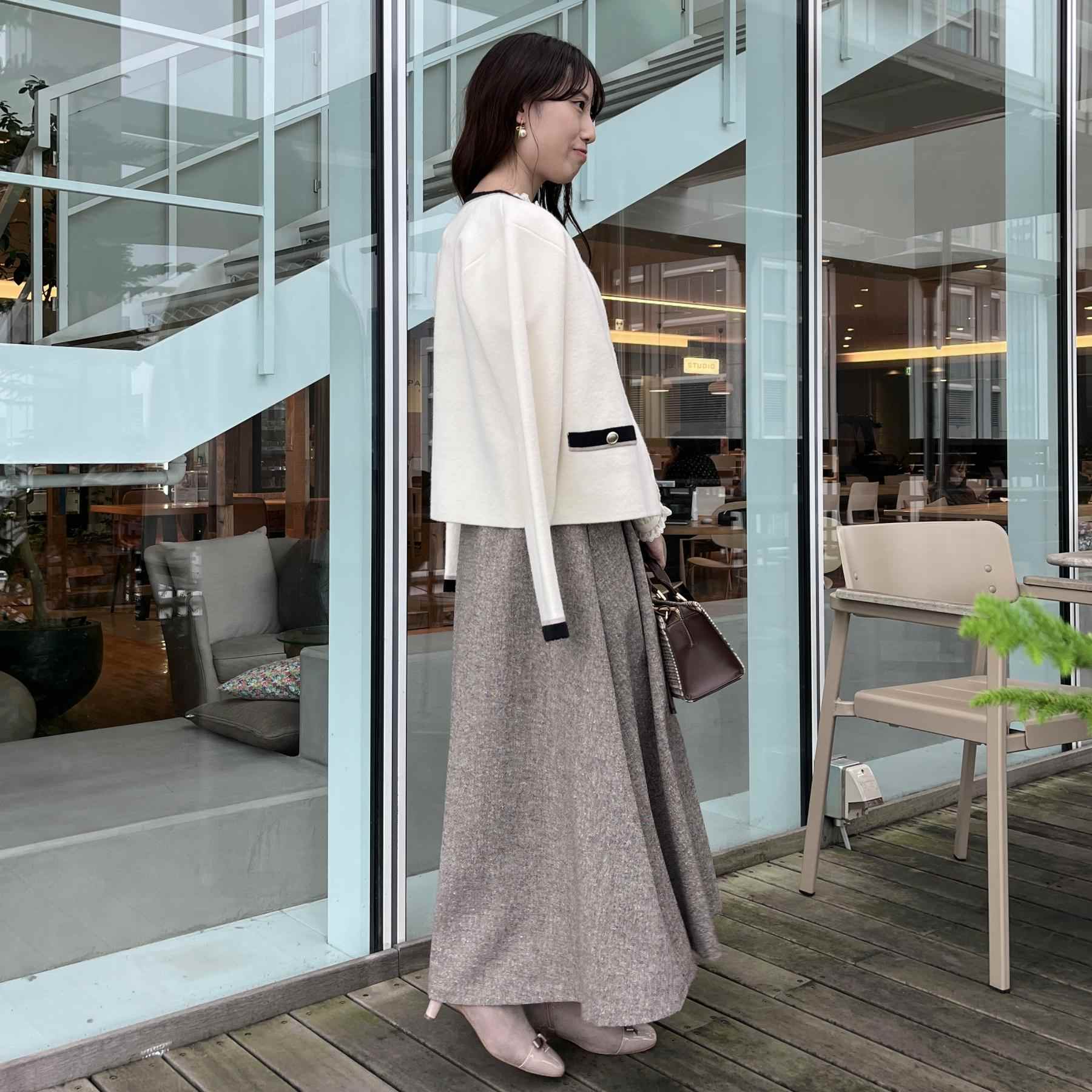 クチュール ブローチ Couture Brooch 【通勤・大人上品】ムースタッチジャカード 配色スカラカーディ （ブラック(019)） ブラック(019)