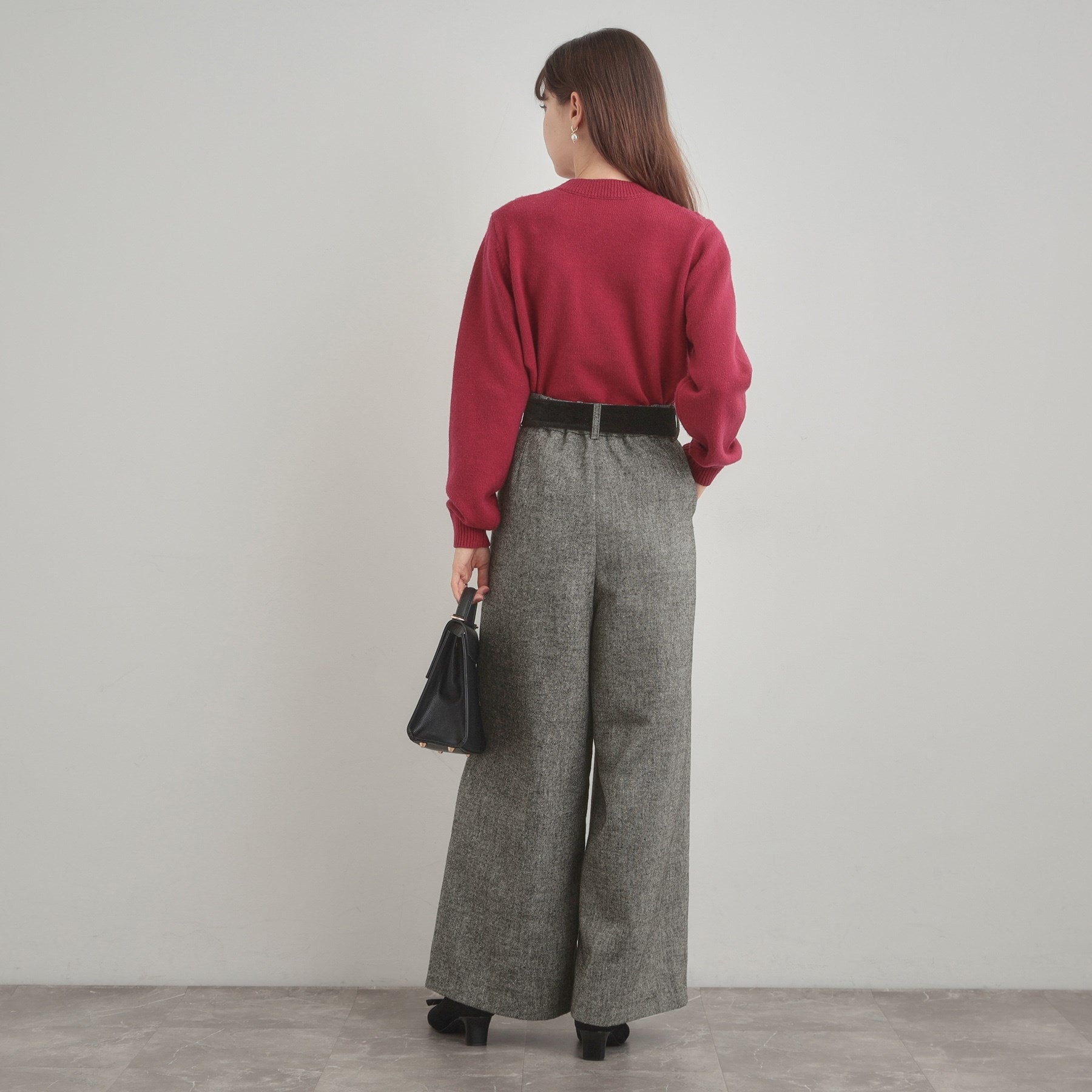 クチュール ブローチ Couture Brooch ラメツイードワイドパンツ （オフホワイト(003)） オフホワイト(003)