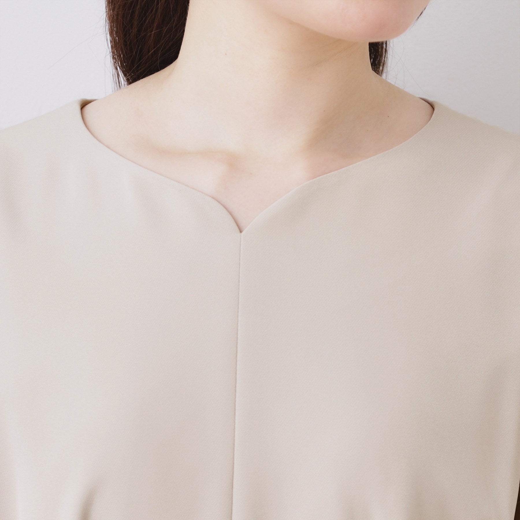 クチュール ブローチ Couture Brooch レース袖タックフレアワンピース （ピンクベージュ(053)） ピンクベージュ(053)