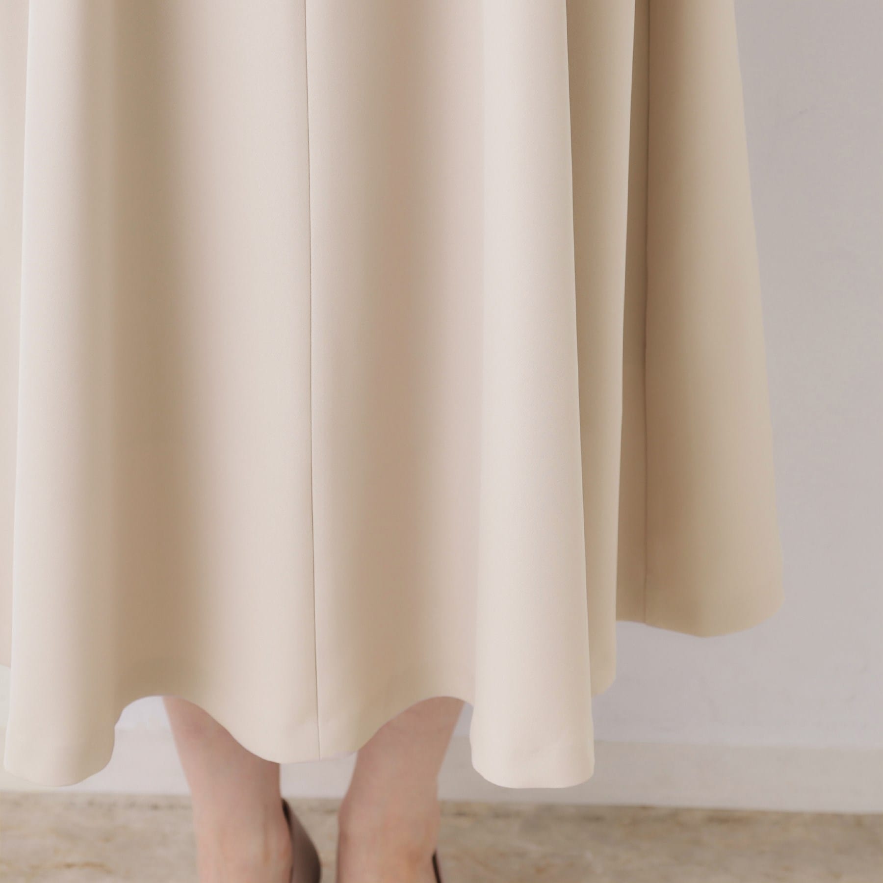 クチュール ブローチ Couture Brooch レース袖タックフレアワンピース （ピンクベージュ(053)） ピンクベージュ(053)