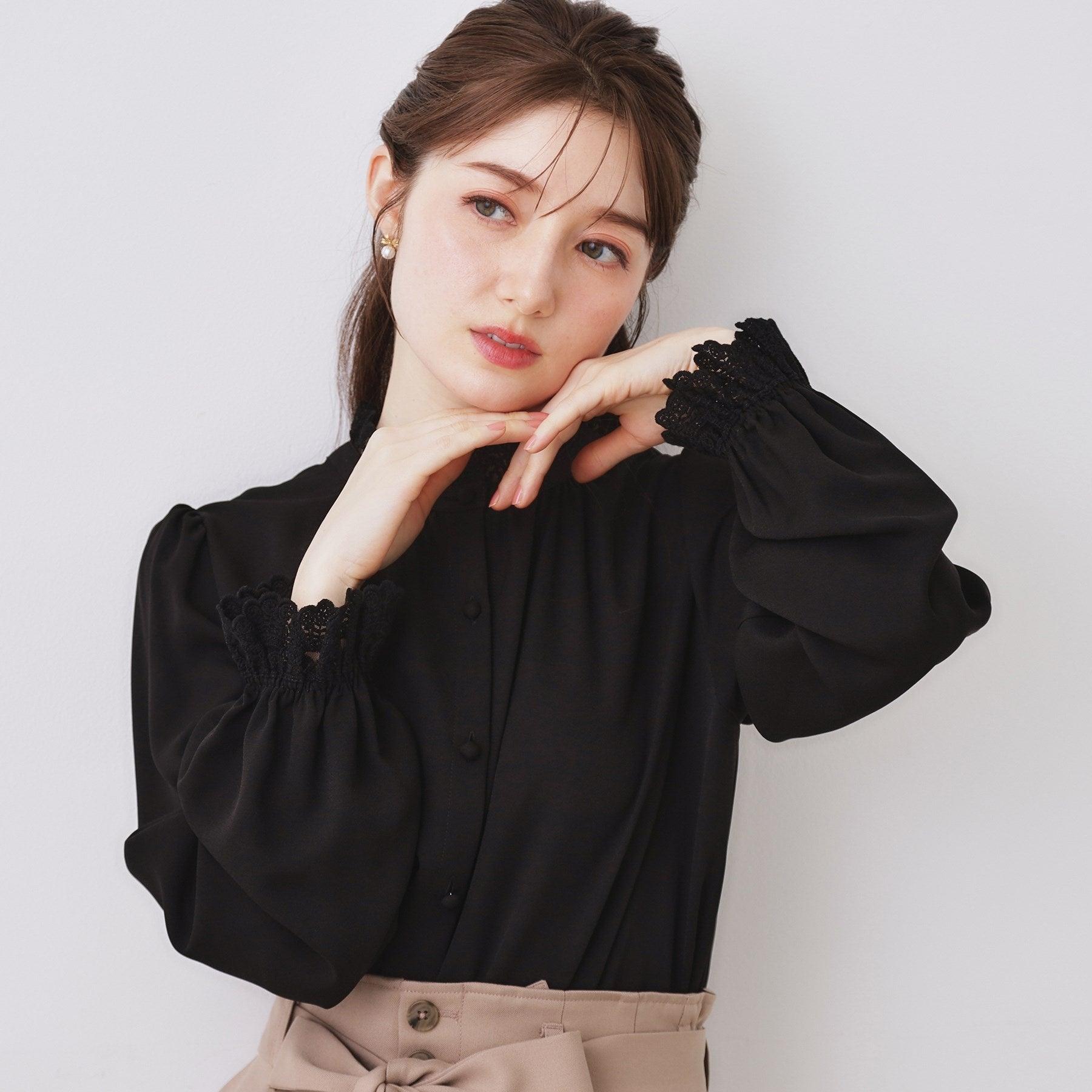 クチュール ブローチ Couture Brooch 前後2WAYエンブロレースブラウス （ライトピンク(070)） ライトピンク(070)