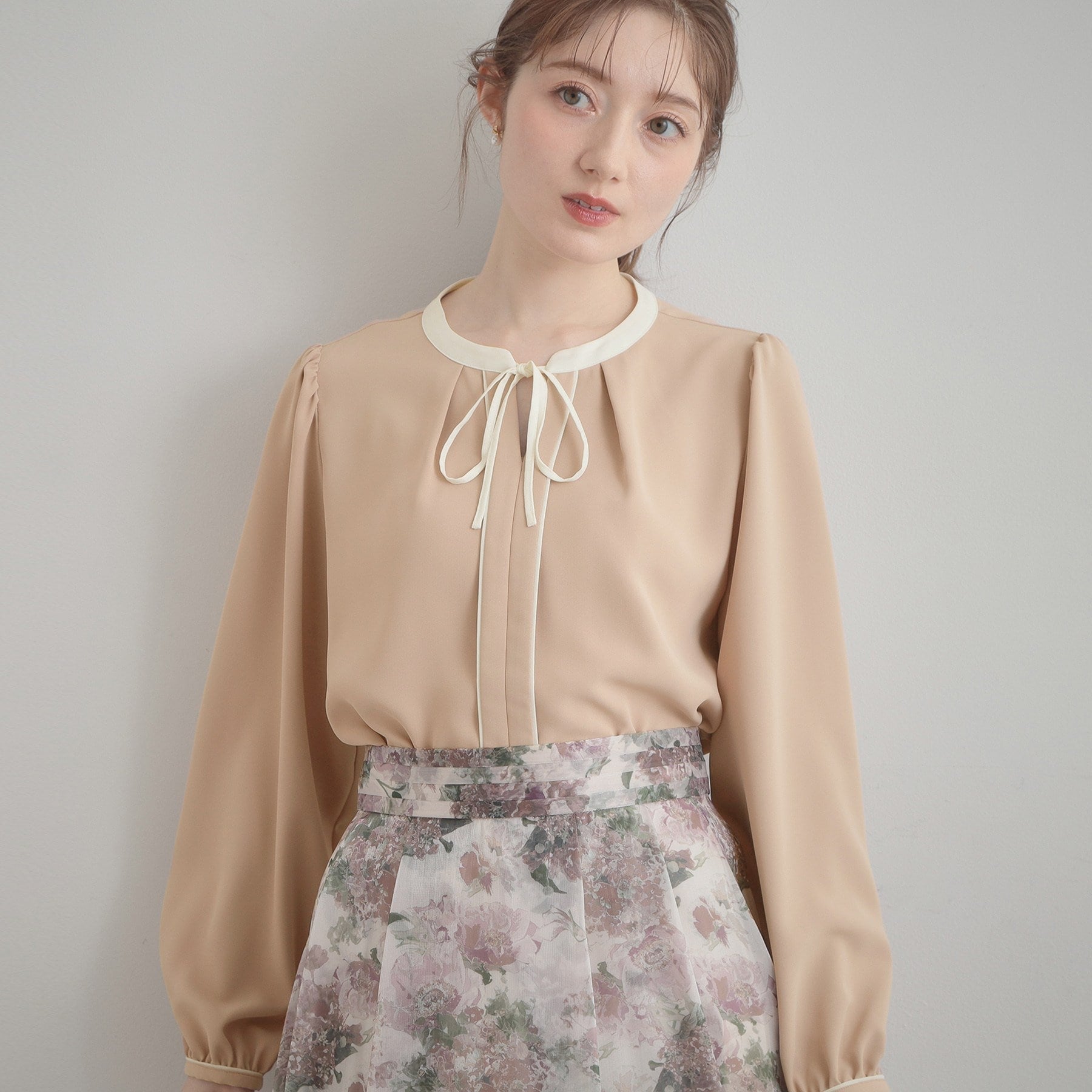 クチュール ブローチ Couture Brooch 配色細リボンタイ （ライトグレー(511)） ライトグレー(511)