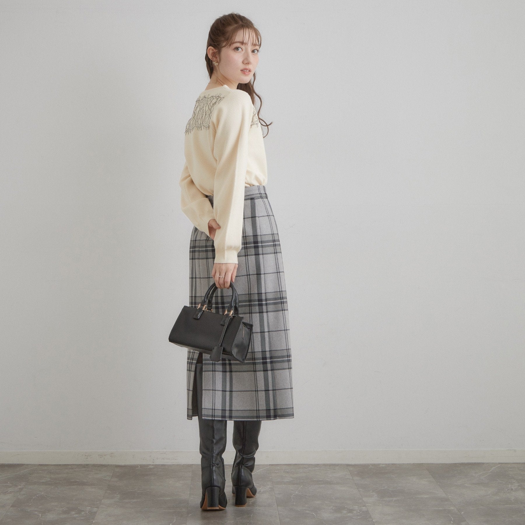 クチュール ブローチ Couture Brooch レースドッキングニット （チャコールグレー(014)） チャコールグレー(014)