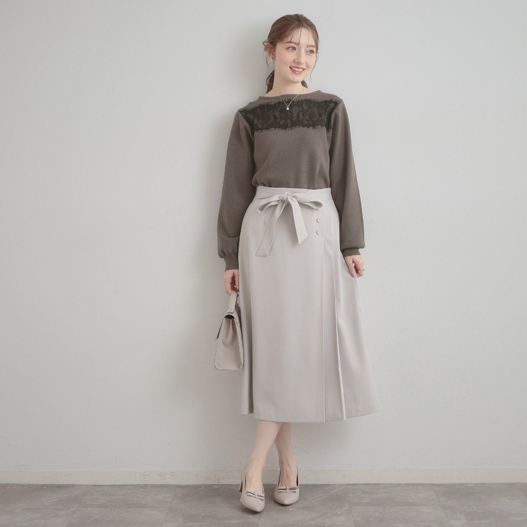 クチュール ブローチ Couture Brooch レースドッキングニット （チャコールグレー(014)） チャコールグレー(014)