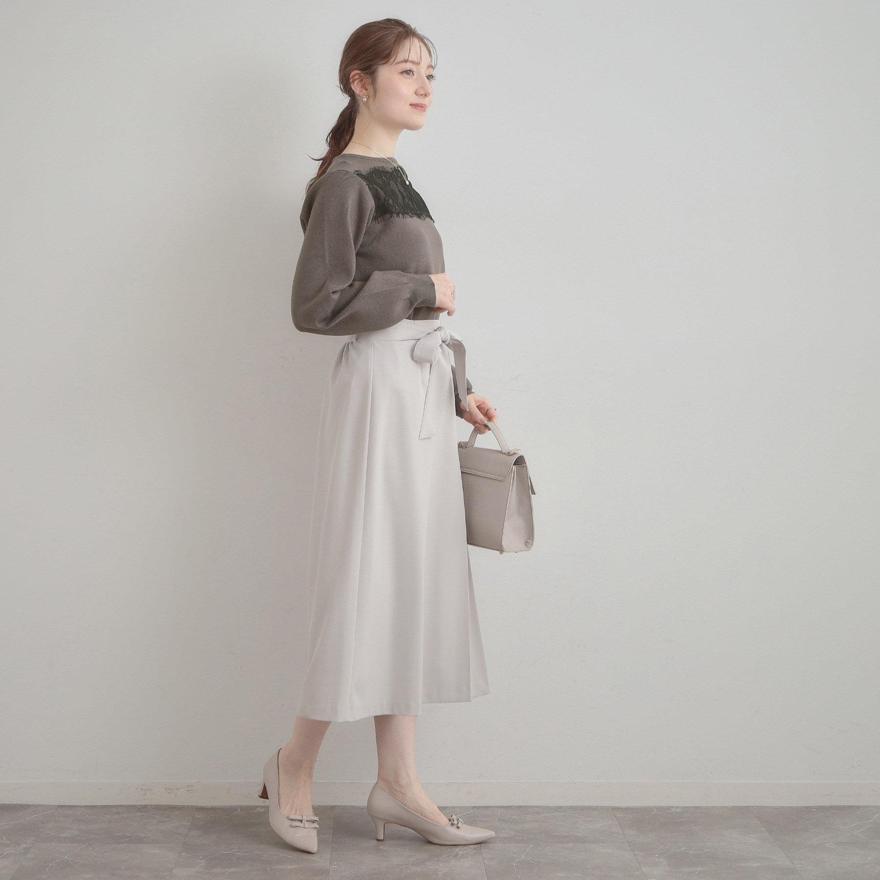 クチュール ブローチ Couture Brooch レースドッキングニット （チャコールグレー(014)） チャコールグレー(014)