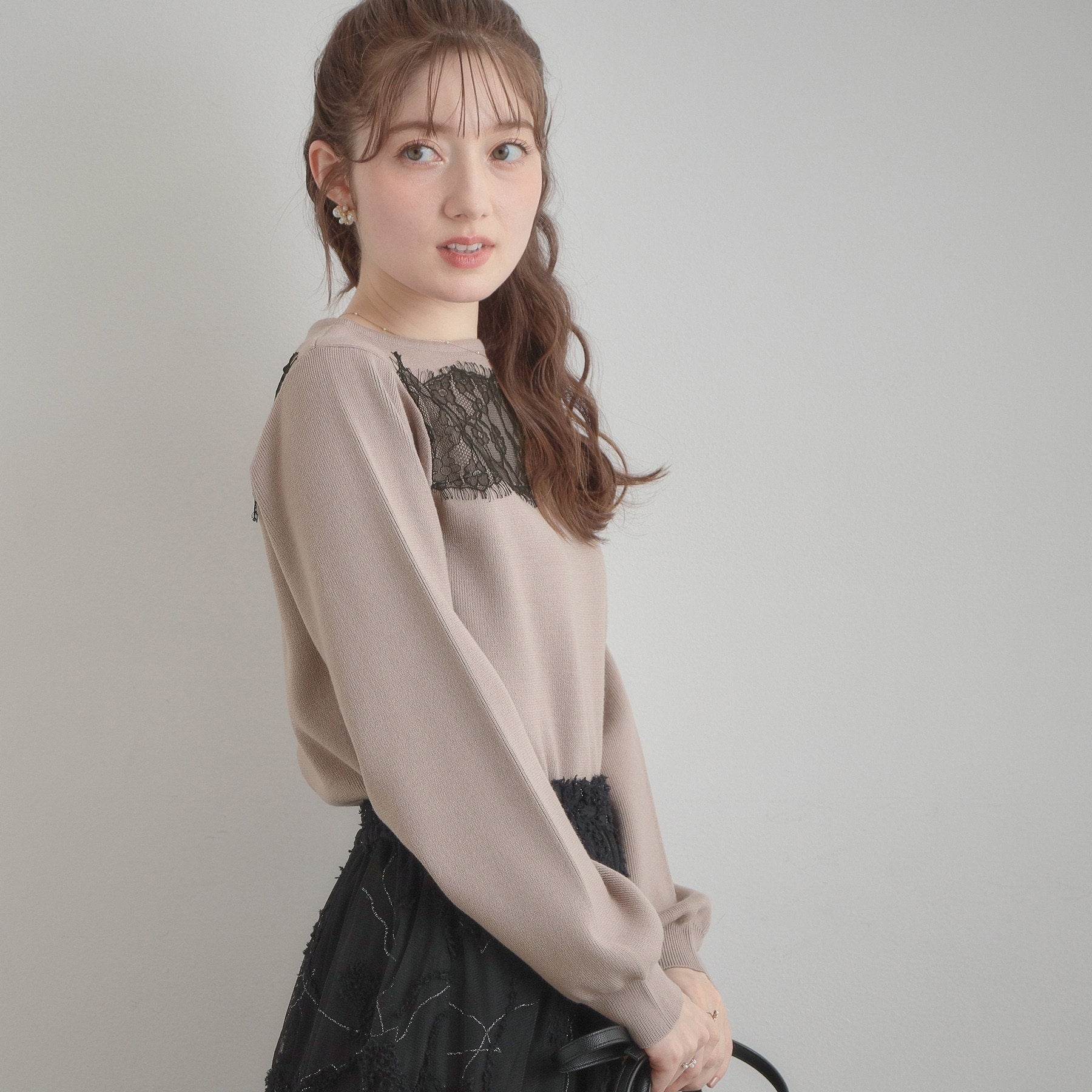 クチュール ブローチ Couture Brooch レースドッキングニット （チャコールグレー(014)） チャコールグレー(014)