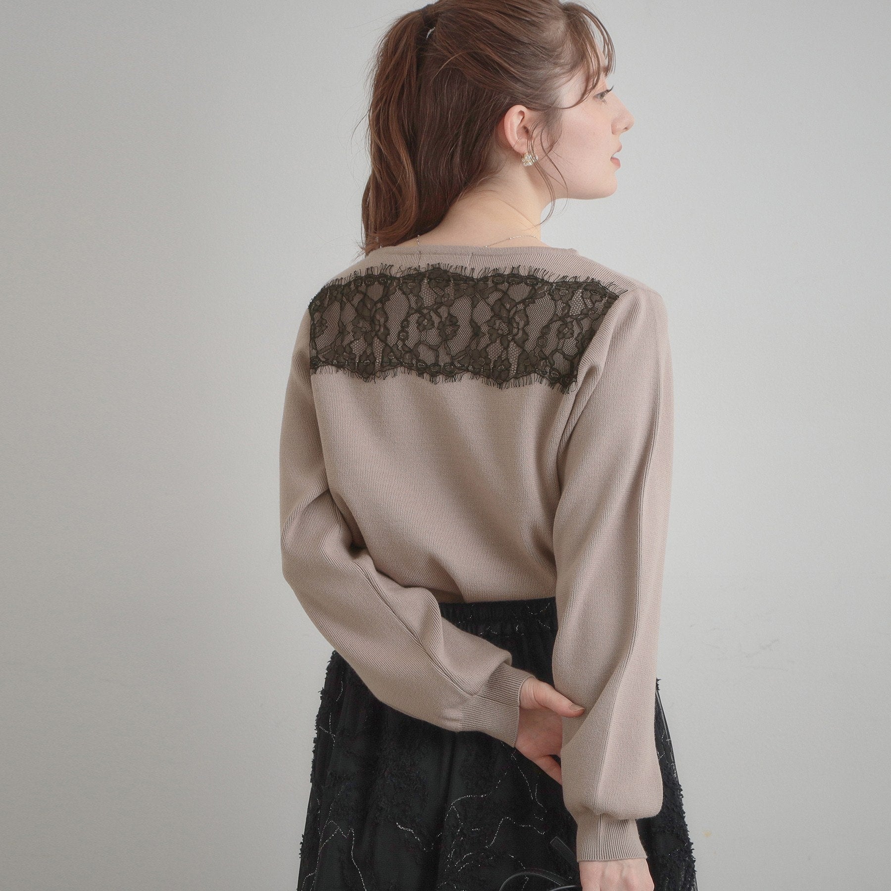 クチュール ブローチ Couture Brooch レースドッキングニット （チャコールグレー(014)） チャコールグレー(014)