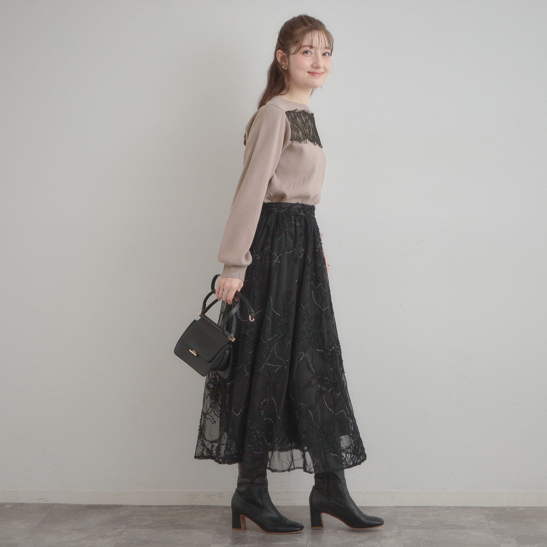 クチュール ブローチ Couture Brooch レースドッキングニット （チャコールグレー(014)） チャコールグレー(014)