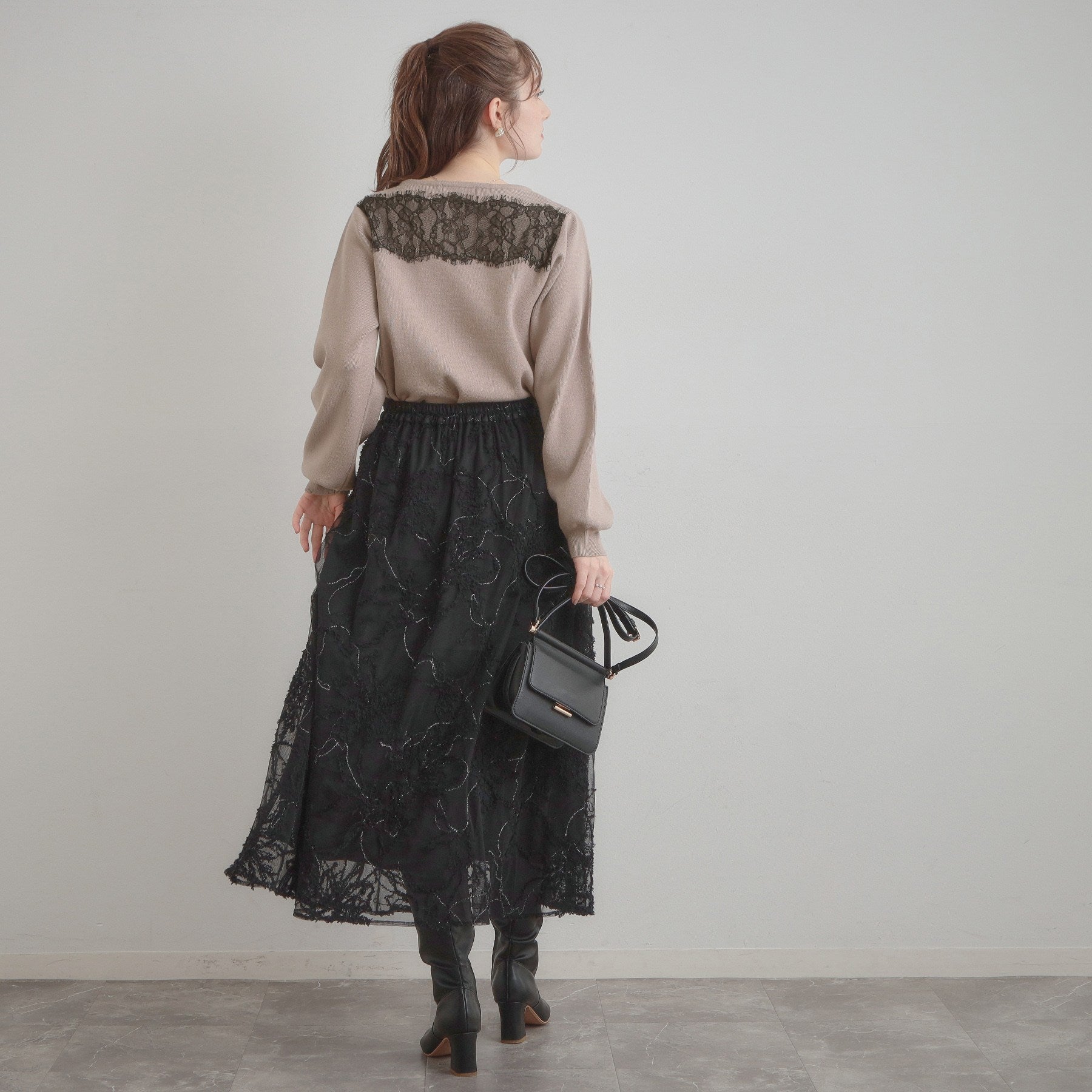 クチュール ブローチ Couture Brooch レースドッキングニット （チャコールグレー(014)） チャコールグレー(014)