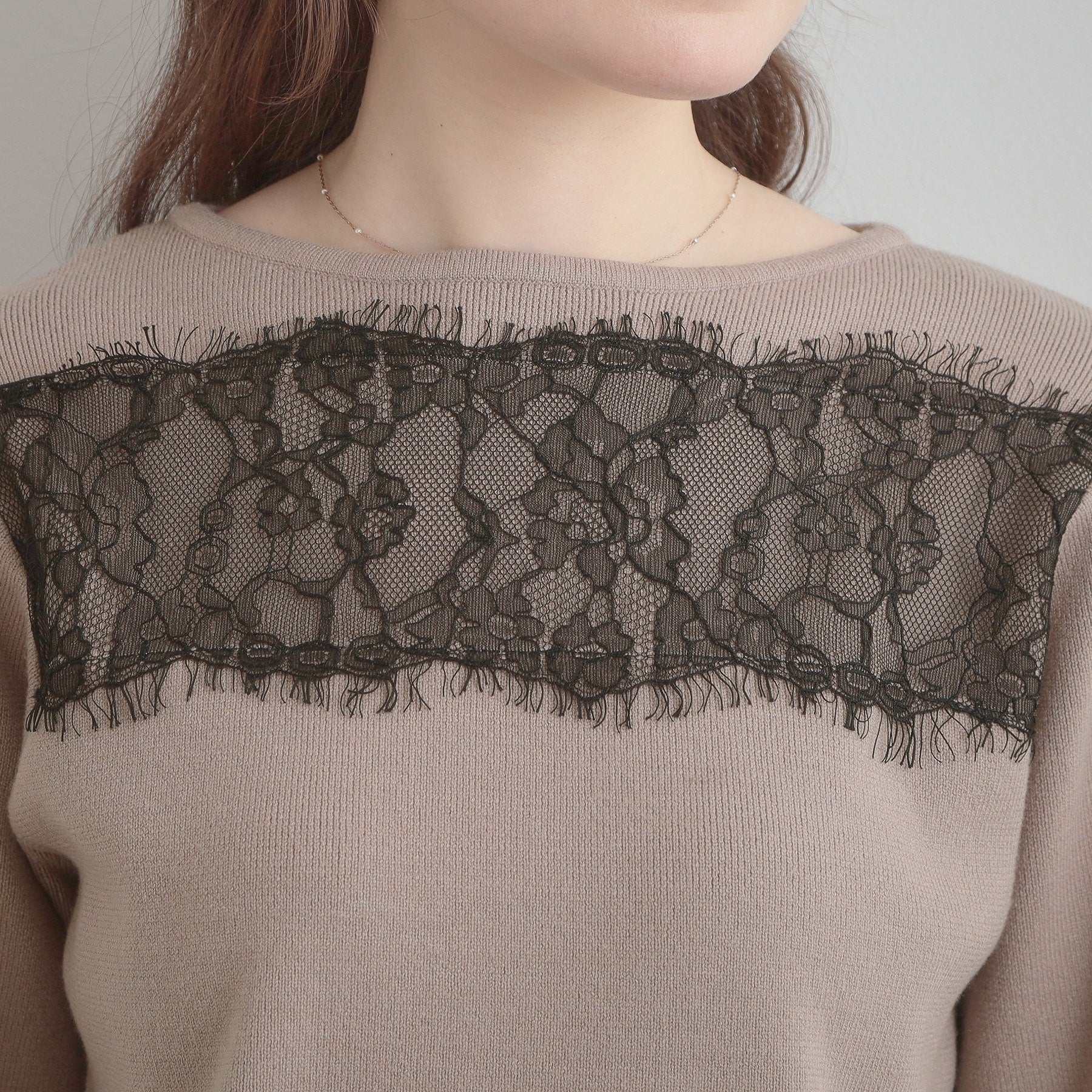 クチュール ブローチ Couture Brooch レースドッキングニット （チャコールグレー(014)） チャコールグレー(014)