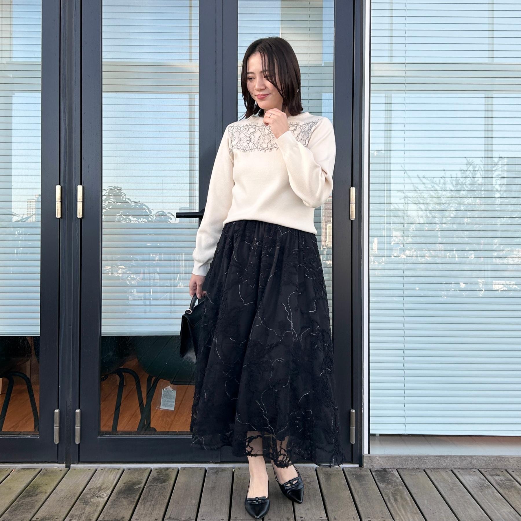 クチュール ブローチ Couture Brooch レースドッキングニット （チャコールグレー(014)） チャコールグレー(014)