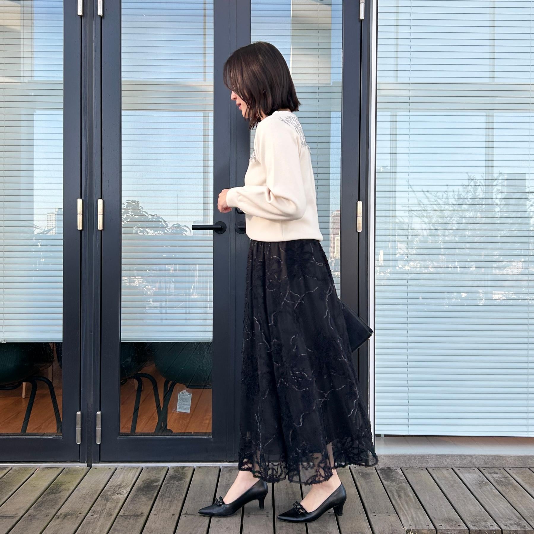 クチュール ブローチ Couture Brooch レースドッキングニット （チャコールグレー(014)） チャコールグレー(014)