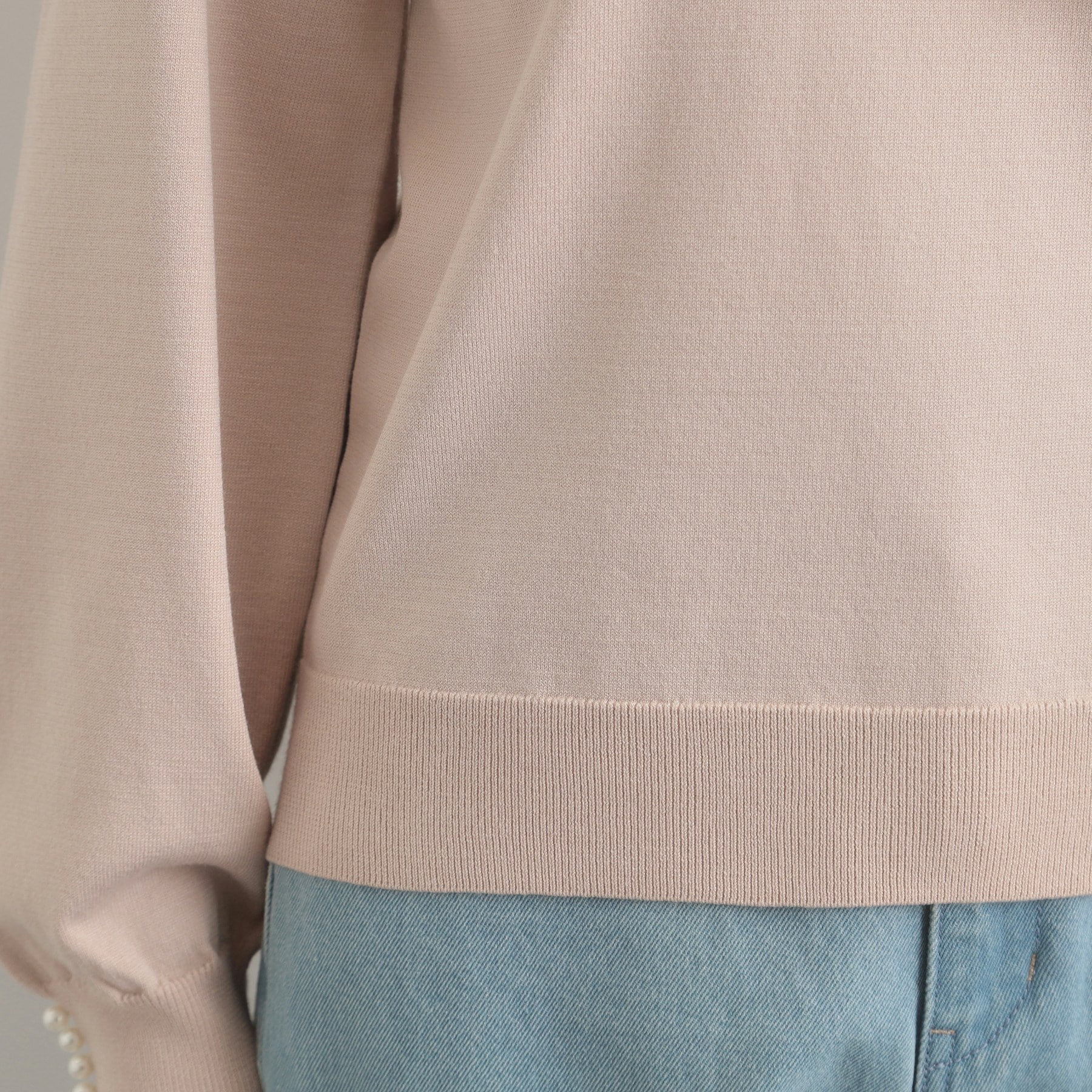 クチュール ブローチ Couture Brooch 【洗える・着映え】オーガンジーリボンタイ ニット （ピンク(071)） ピンク(071)