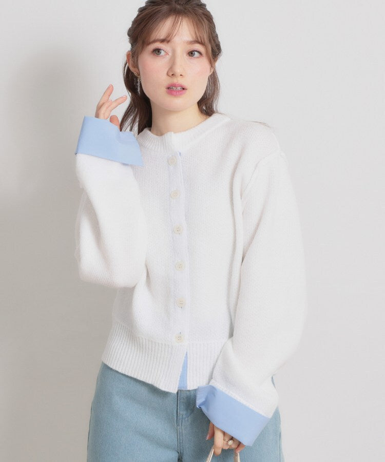 クチュール ブローチ Couture Brooch シャツレイヤード風カーディガン （オフホワイト(003)） オフホワイト(003)