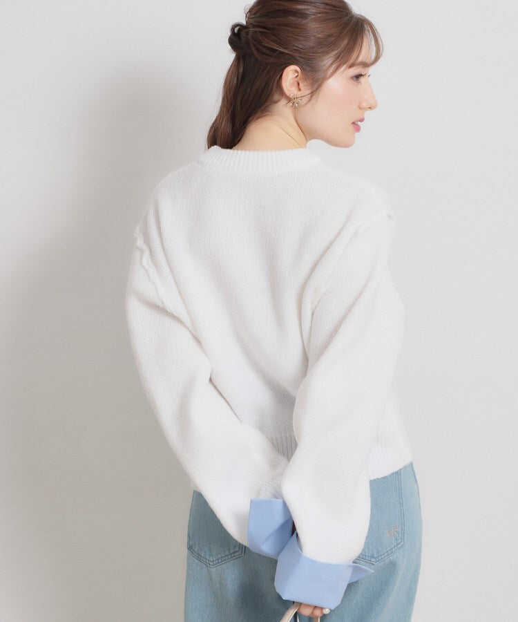 クチュール ブローチ Couture Brooch シャツレイヤード風カーディガン （オフホワイト(003)） オフホワイト(003)