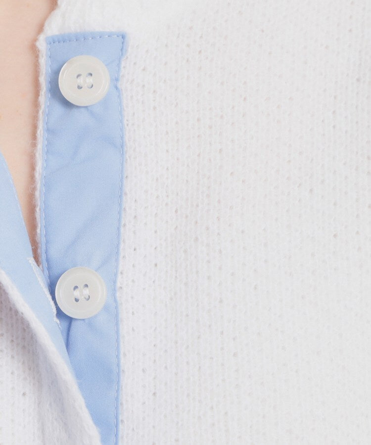 クチュール ブローチ Couture Brooch シャツレイヤード風カーディガン （オフホワイト(003)） オフホワイト(003)