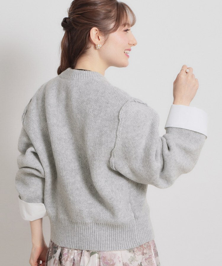 クチュール ブローチ Couture Brooch シャツレイヤード風カーディガン （オフホワイト(003)） オフホワイト(003)