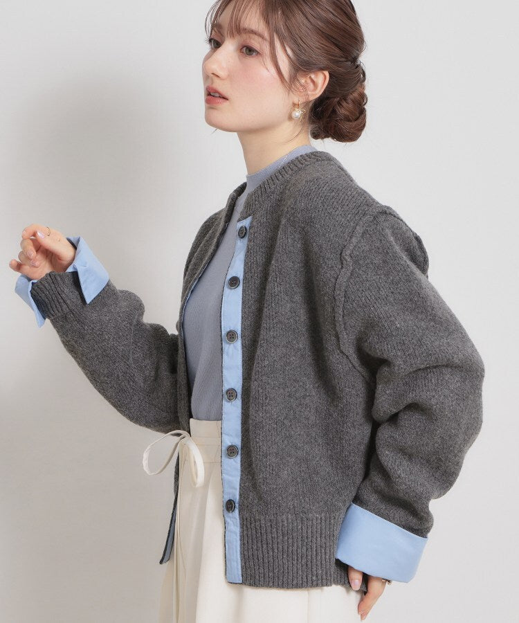 クチュール ブローチ Couture Brooch シャツレイヤード風カーディガン （オフホワイト(003)） オフホワイト(003)