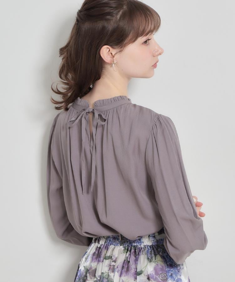 クチュール ブローチ Couture Brooch RTピケ前後2WAYリボン開きブラウス （トープ(054)） トープ(054)