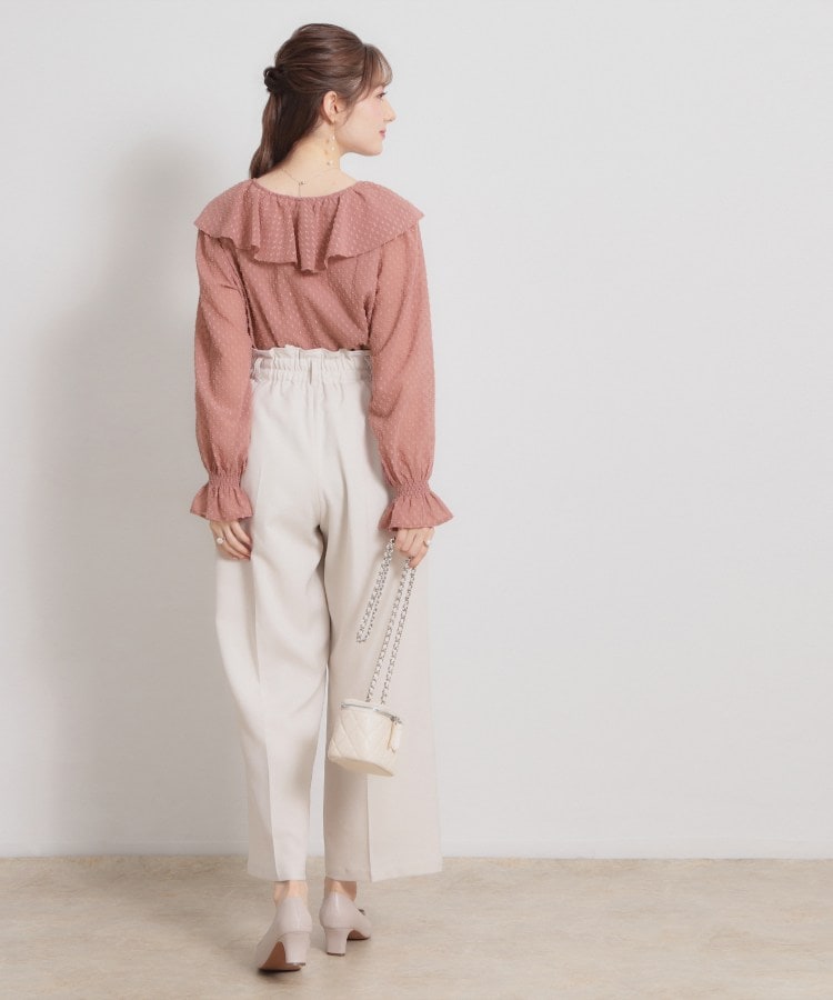 クチュール ブローチ Couture Brooch ラメカットドビーフリルブラウス （ピンク(072)） ピンク(072)