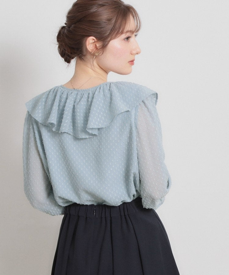 クチュール ブローチ Couture Brooch ラメカットドビーフリルブラウス （ピンク(072)） ピンク(072)