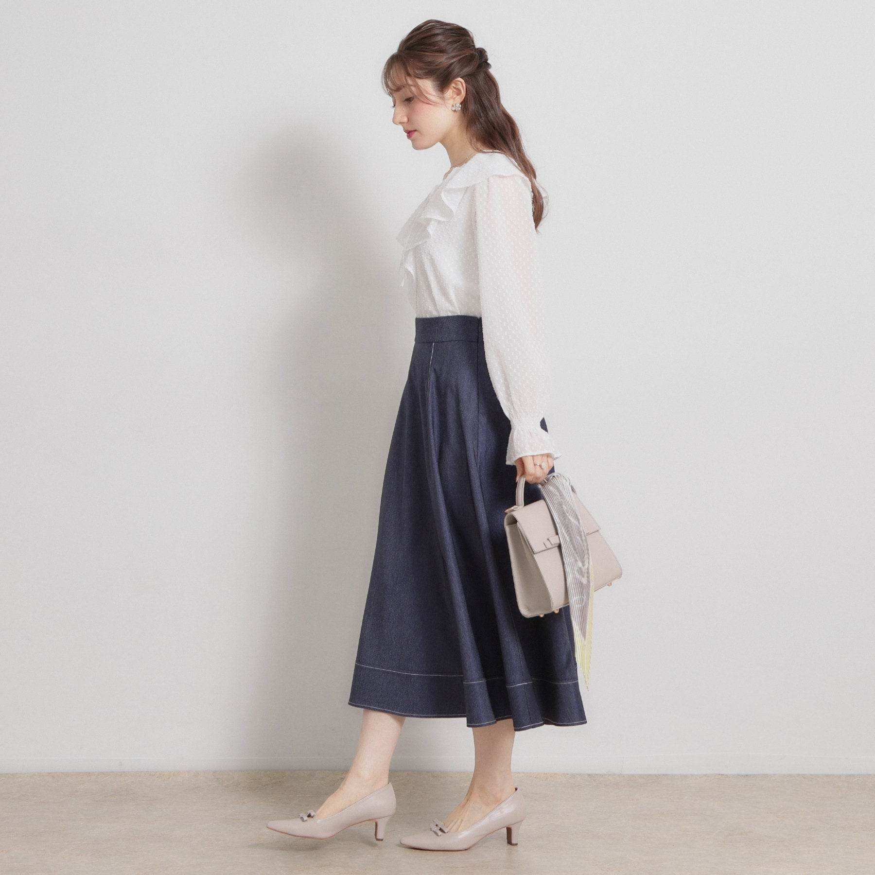 クチュール ブローチ Couture Brooch ラメカットドビーフリルブラウス （ピンク(072)） ピンク(072)