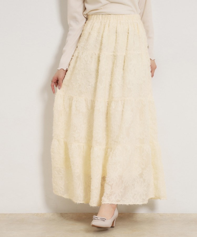 クチュール ブローチ Couture Brooch ティアードフラワーモチーフロングスカート （アイボリー(004)） アイボリー(004)