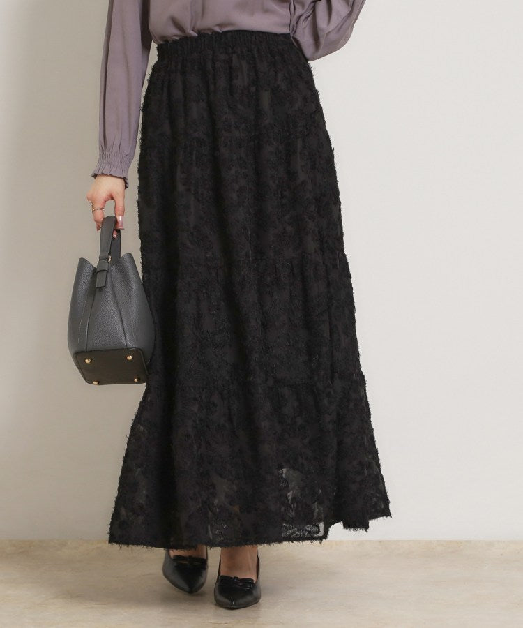 クチュール ブローチ Couture Brooch ティアードフラワーモチーフロングスカート （アイボリー(004)） アイボリー(004)