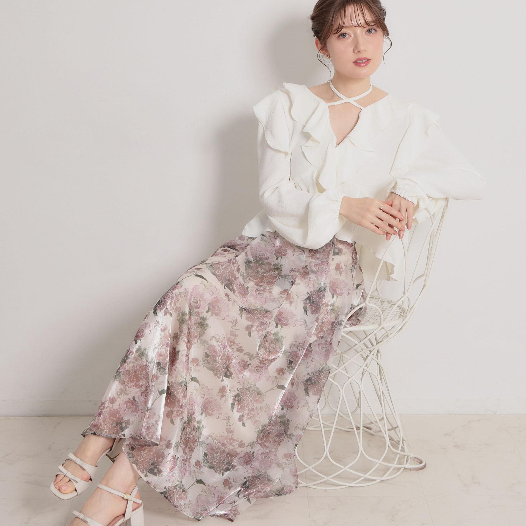 クチュール ブローチ Couture Brooch Springオーガンフルールスカート （ピンクベージュ(153)） ピンクベージュ(153)