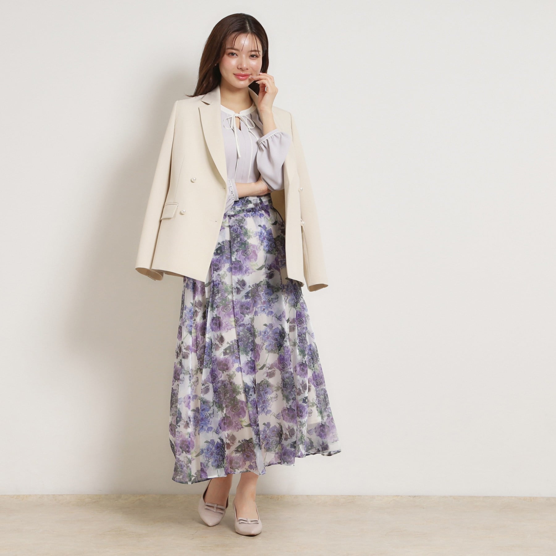 クチュール ブローチ Couture Brooch Springオーガンフルールスカート （ピンクベージュ(153)） ピンクベージュ(153)