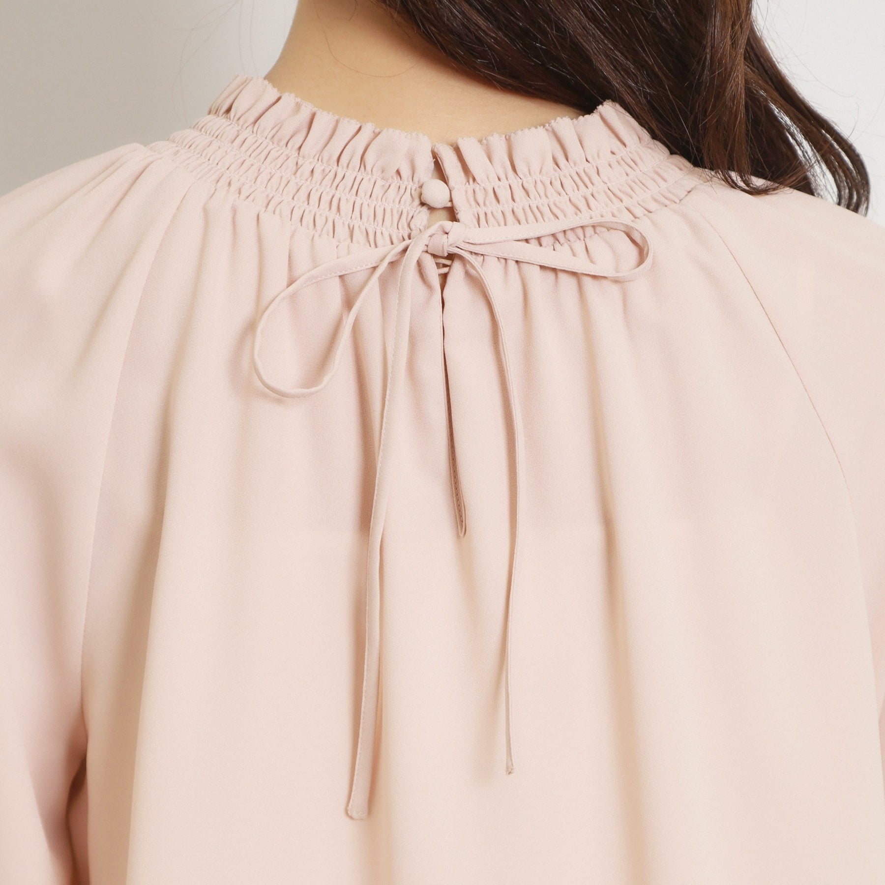 クチュール ブローチ Couture Brooch レースカフスピコシャーリングバックリボンブラウス （ブラック(019)） ブラック(019)