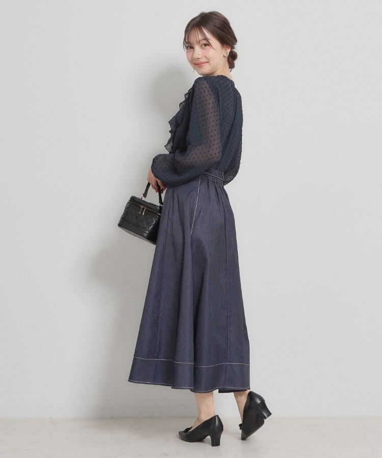 クチュール ブローチ Couture Brooch デニムライク細リボンスカート （ブラック(019)） ブラック(019)