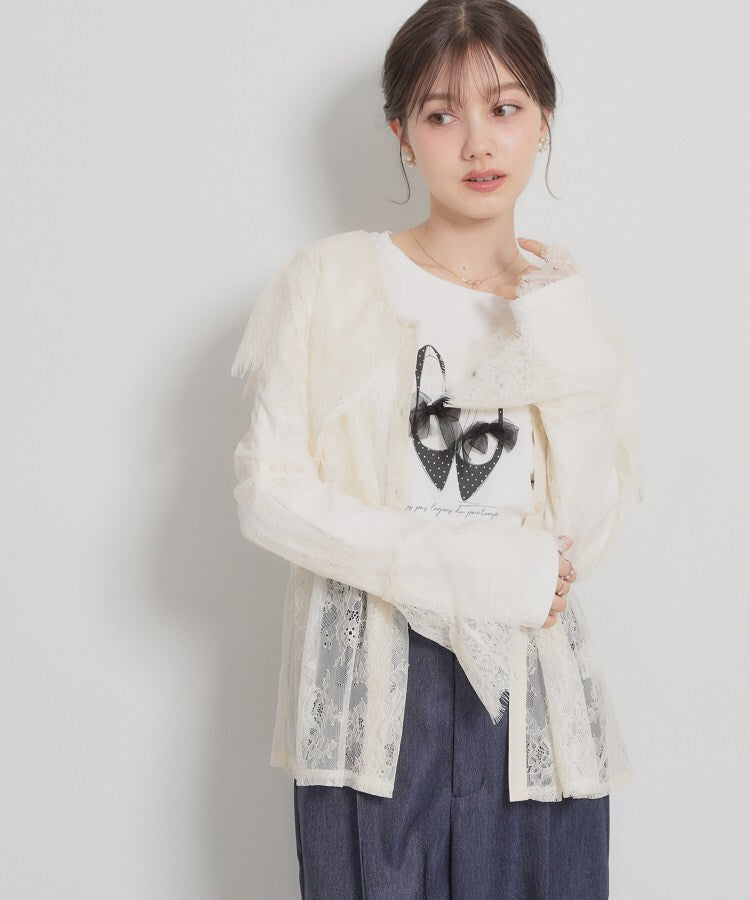 クチュール ブローチ Couture Brooch スカラップレースブラウス （アイボリー(004)） アイボリー(004)