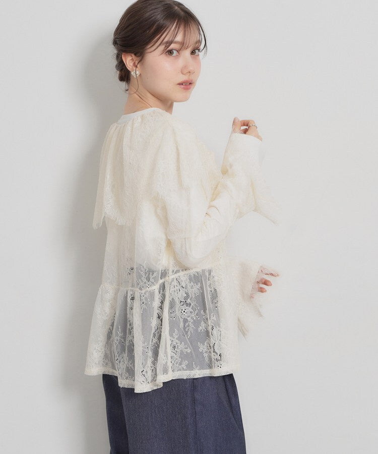 クチュール ブローチ Couture Brooch スカラップレースブラウス （アイボリー(004)） アイボリー(004)