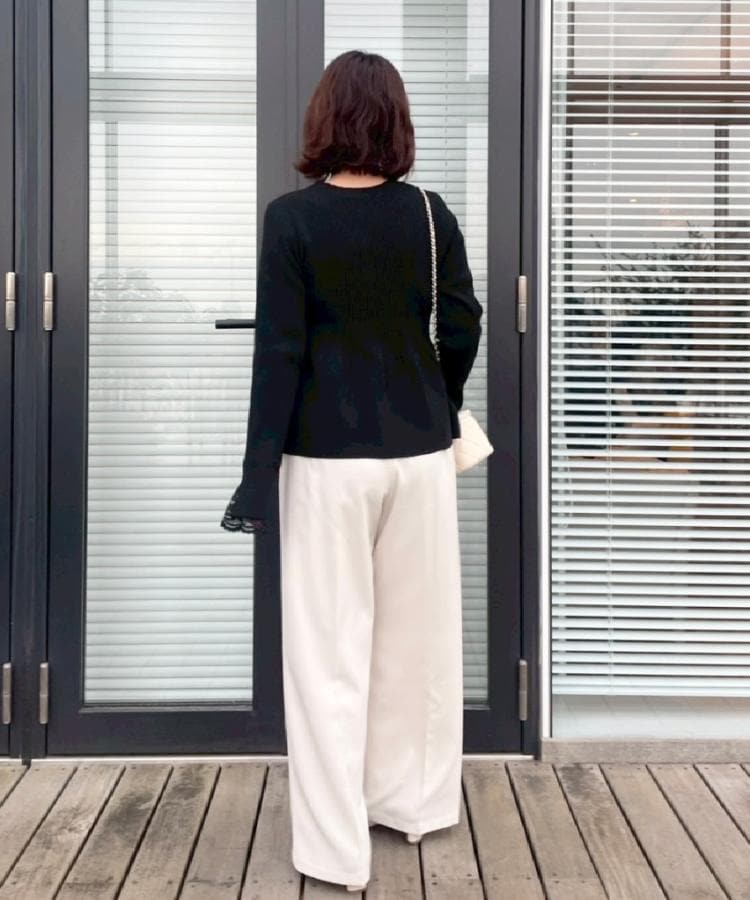 クチュール ブローチ Couture Brooch ペプラムニットカーディ （ブラック(019)） ブラック(019)