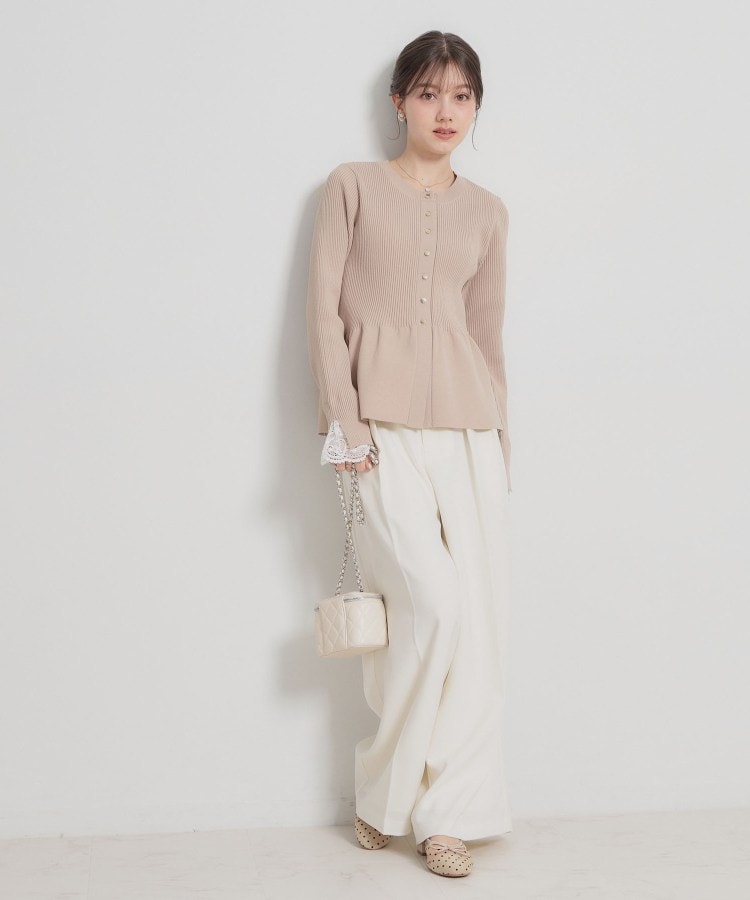 クチュール ブローチ Couture Brooch ペプラムニットカーディ （ブラック(019)） ブラック(019)