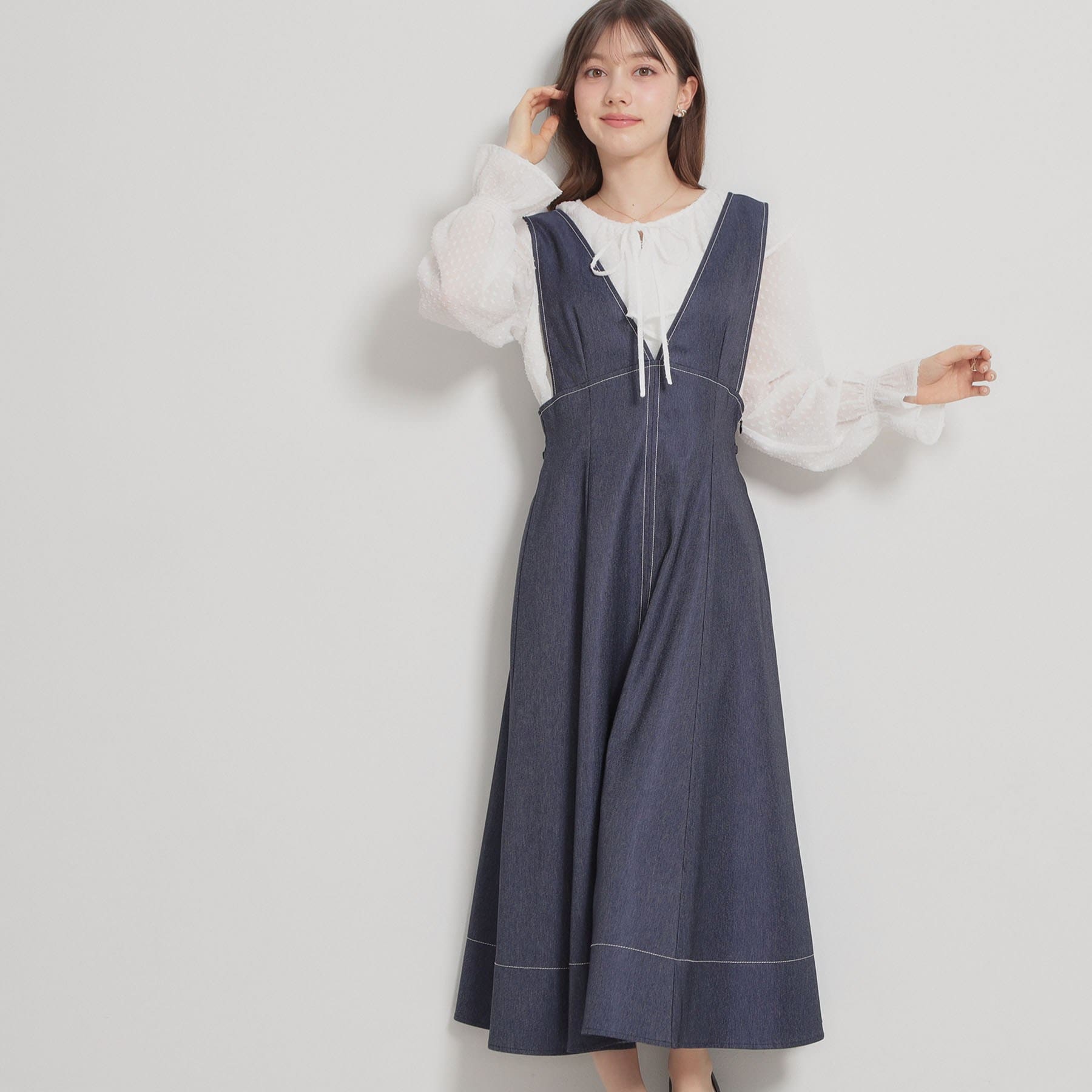 クチュール ブローチ Couture Brooch デニムライク細リボンジャンスカ （ブラック(019)） ブラック(019)