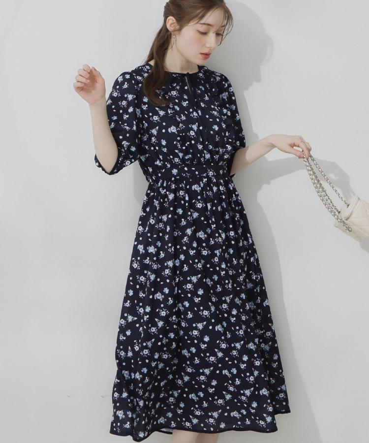 クチュール ブローチ Couture Brooch 水彩フラワーワンピース （ネイビー(094)） ネイビー(094)